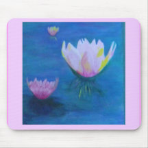 Here is a mousepad that has placid water lillies