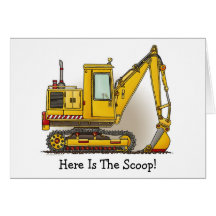 Here Is The Scoop Digger Shovel Note Card