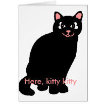 Here, kitty kitty blank card