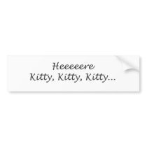 Here Kitty Kitty Kitty Bumper Sticker