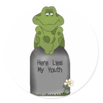 Here Lies My Youth Round Stickers