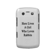 Here Lives A Girl Who Loves Rabbits Blackberry Bold Case