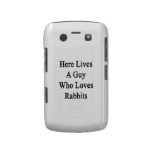 Here Lives A Guy Who Loves Rabbits Blackberry Bold Cover