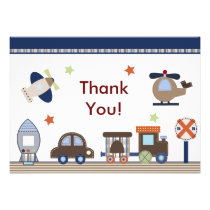 Here, There, Everywhere Boy Thank You Card invitations