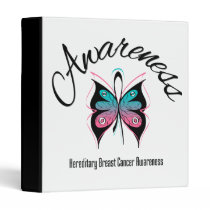 Hereditary Breast Cancer Awareness Butterfly Binder