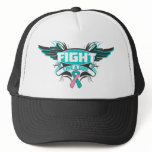 Hereditary Breast Cancer Fight Like a Girl Wings Trucker Hat Hereditary Breast Cancer Fight Like a Girl Wings Trucker Hat
