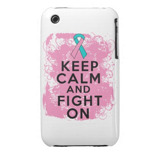 Hereditary Breast Cancer Keep Calm and Fight On iPhone 3 Case-Mate Case