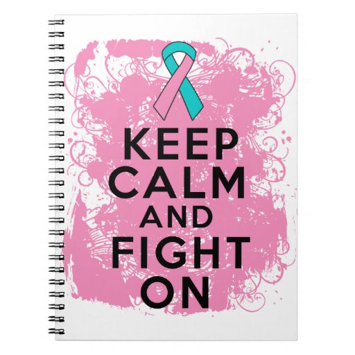 Hereditary Breast Cancer Keep Calm and Fight On Spiral Notebooks