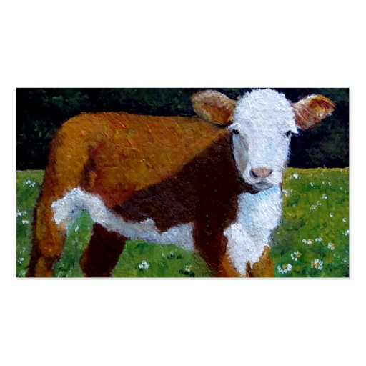 HEREFORD BEEF CALF BUSINESS CARD (front side)