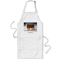 HEREFORD BEEF COW: PASTEL PAINTING: SNOW APRON
