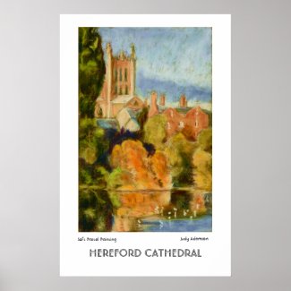 Hereford Cathedral Fine Art Poster Print print