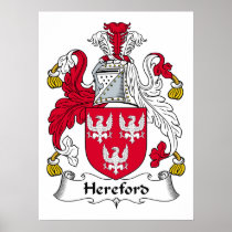 Hereford Family Crest Poster