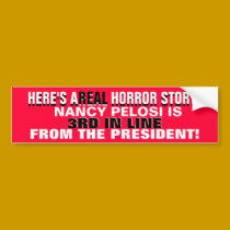 HERE'S A REAL HORROR STORY! bumper stickers by Go_Buckeyes HERE'S A REAL HORROR STORY! bumper stickers