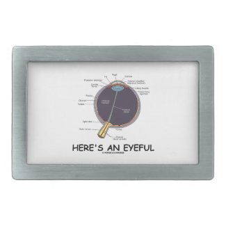 Here's An Eyeful (Eye Anatomy Humor) Rectangular Belt Buckles