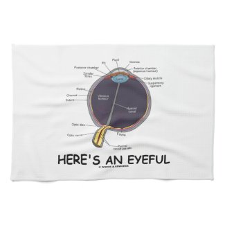 Here's An Eyeful (Eye Anatomy Humor) Kitchen Towels