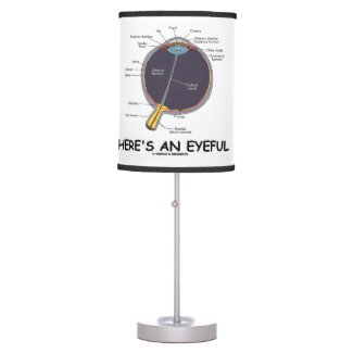 Here's An Eyeful (Eye Anatomy Humor) Table Lamp