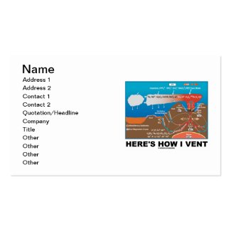 Here's How I Vent (Deep Sea Vent Chemistry Humor) Business Card Template