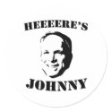 HERE'S JOHNNY T-SHIRT stickers