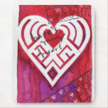 Here's My Heart Mixed Media Valentine Mouse Pads