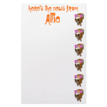 Here's the News - skulls stationery