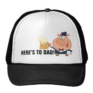 Here's to Dad Father's Day Toast Mesh Hat