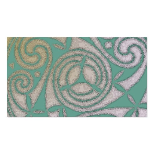Heritage Green Celtic Fantasy Business Card (back side)