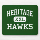 standard_mousepad - Go Heritage Hawks! #1 in Saginaw Michigan. Show your support for the Heritage High School Hawks while looking sharp. Customize this Heritage Hawks design with your favorite sport, activity, or school group. Personalize it with your name and jersey number, or your favorite player's name and jersey number. If you're alumni, graduating, or a recent graduate, you can customize with your graduation year! These Heritage Hawks tshirts, gifts, sweatshirts, jerseys, stickers, mugs, mousepads and magnets 