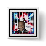 herman cain, campaign button, worlds first,