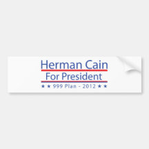 Herman Cain 999 Plan Bumper Sticker