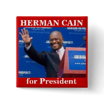 Herman Cain for Presiden button