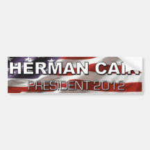 herman cain for president 2012 bumper sticker