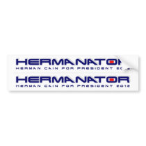 Herman Cain for President 2012 Double Bumper Sticker