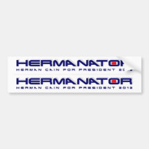 Herman Cain for President 2012 Double Bumper Sticker