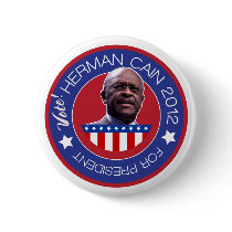 Herman Cain for US President 2012 Pinback Buttons