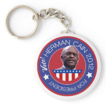 Herman Cain for US President 2012 Keychain