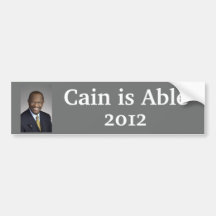 Herman Cain is Able Bumper Sticker