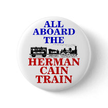 Herman Cain Train 2012 button