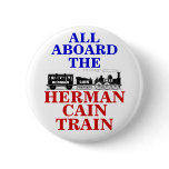 Herman Cain Train 2012 button