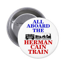 Herman Cain Train 2012 button