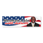 Herman Cain Will Deliver, Patriotic Bumper Sticker