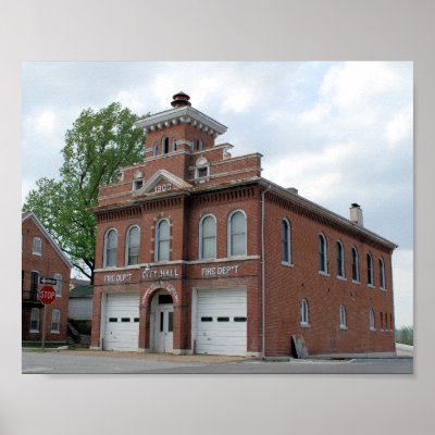 Hermann MO fire house print by