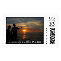 Hermanos al Atardecer; Customizable Postage Stamp