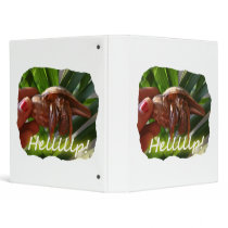 Hermit Crab and Help text , funny animal design Vinyl Binders