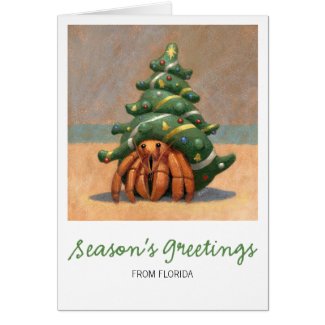 Hermit Crab Christmas Card