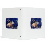 Hermit Crab Christmas Design Against Blue Tinsel binders