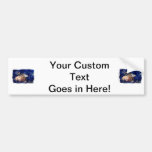 Hermit Crab Christmas Design Against Blue Tinsel Bumper Stickers