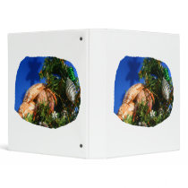 Hermit Crab in Tree blue background cutout Vinyl Binder