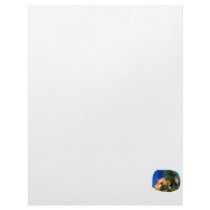 Hermit Crab in Tree blue background cutout Personalized Letterhead