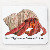 Hermit Crab Mousepad, The Professional Hermit Crab