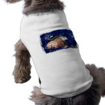 Hermit crab with blue Christmas Holiday tinsel Pet Tee Shirt